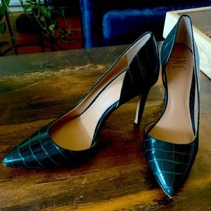 Green Croc Kenjay d’Orsay Pumps